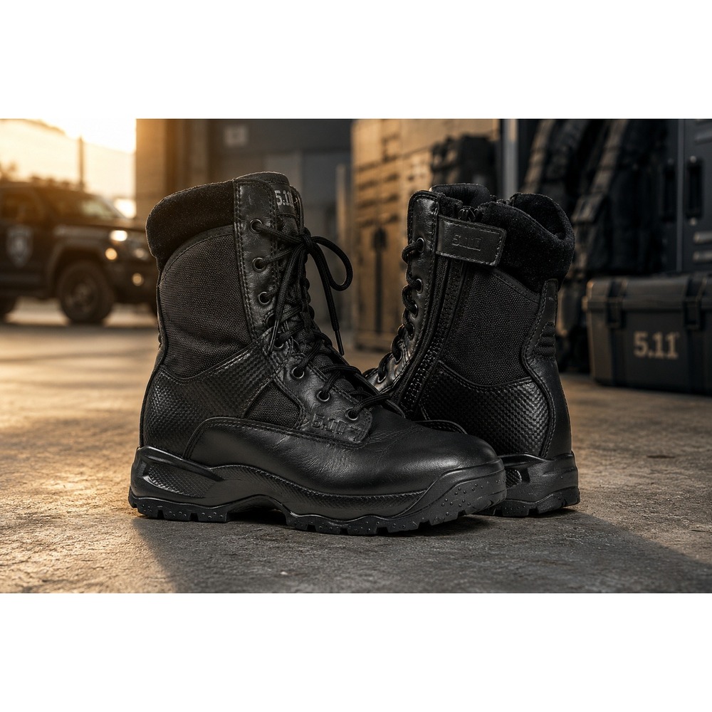 5.11‎ Tactical Mens ATAC 8 Waterproof Side Zip Boots Black 12004 Size 8.5 W